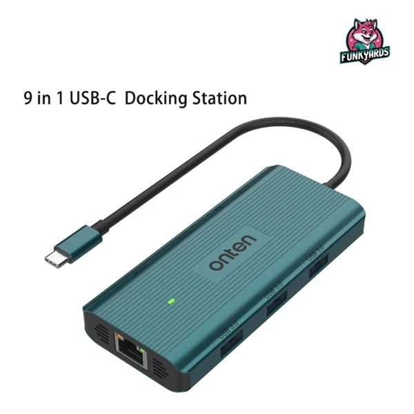 9 in 1 USB-C Multi-Function Docking Station