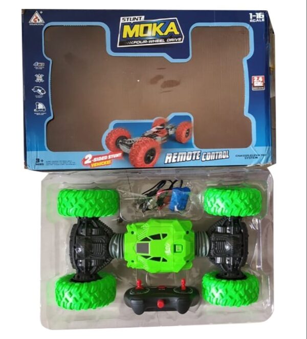 Stlint Moka Four Wheel Drive 4wd High Speed Racing, Full Function, Go Lip Hill Easily, Dolible- Sided Driving Flip Over Driving After an Impact Chassis Elevated System (Green) - Image 6